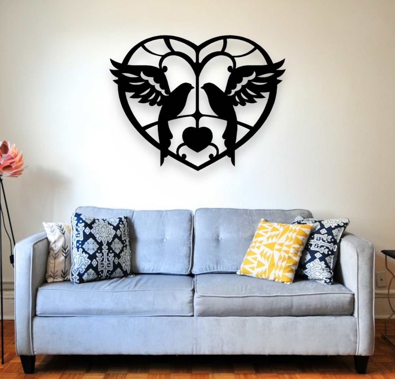 Love Birds Heart Sign