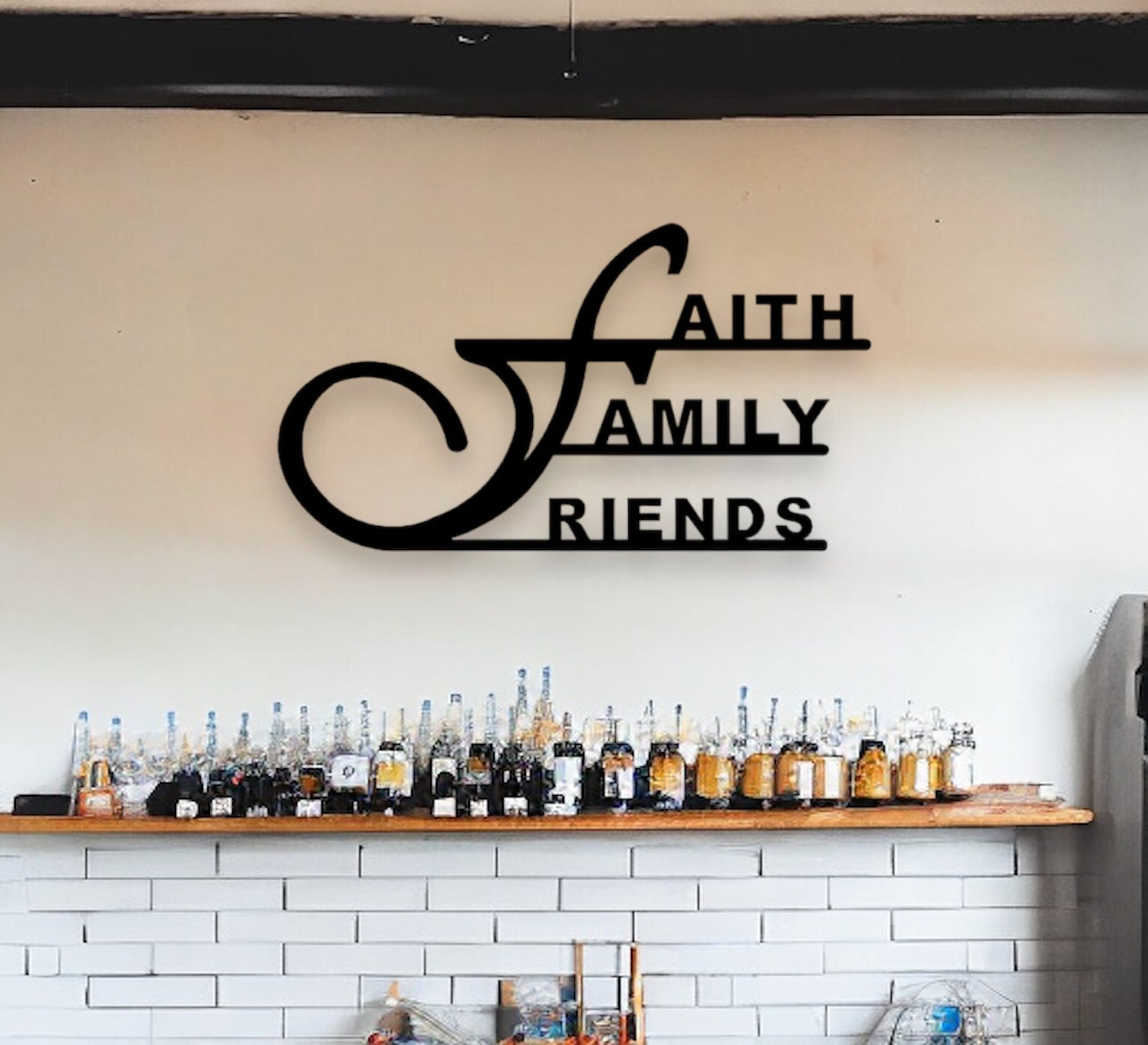 Faith,Family,Friends Metal Sign