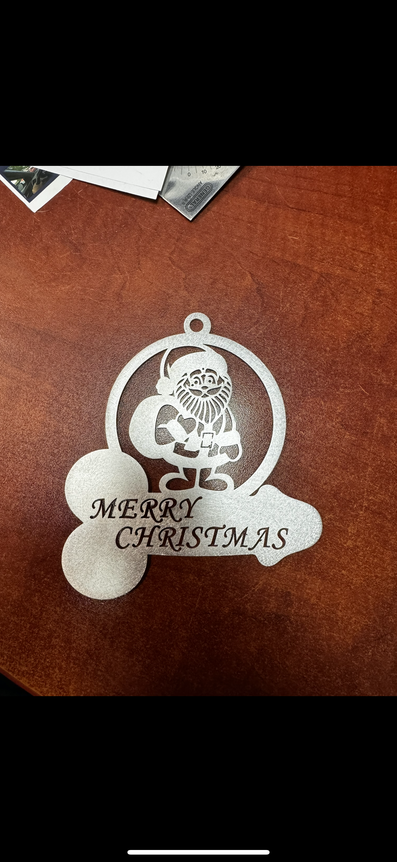 Merry Christmas Penis Metal Ornament