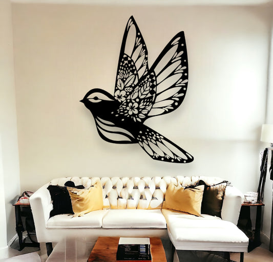 Floral Flying Bird Sign