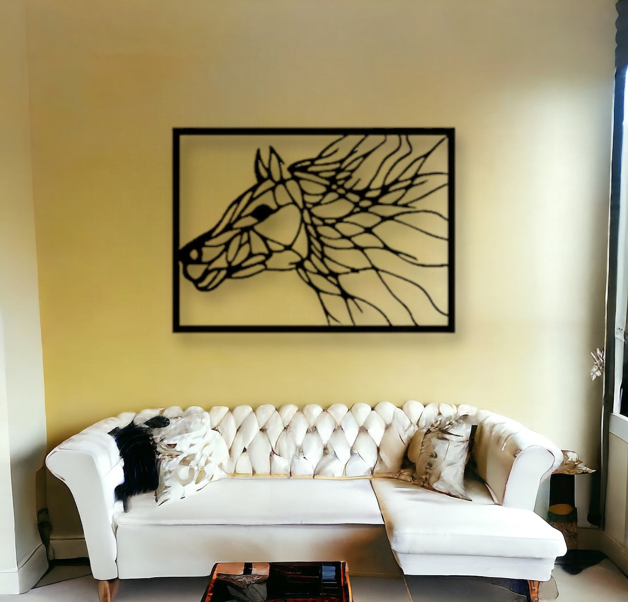 Horse Head Metal Sign