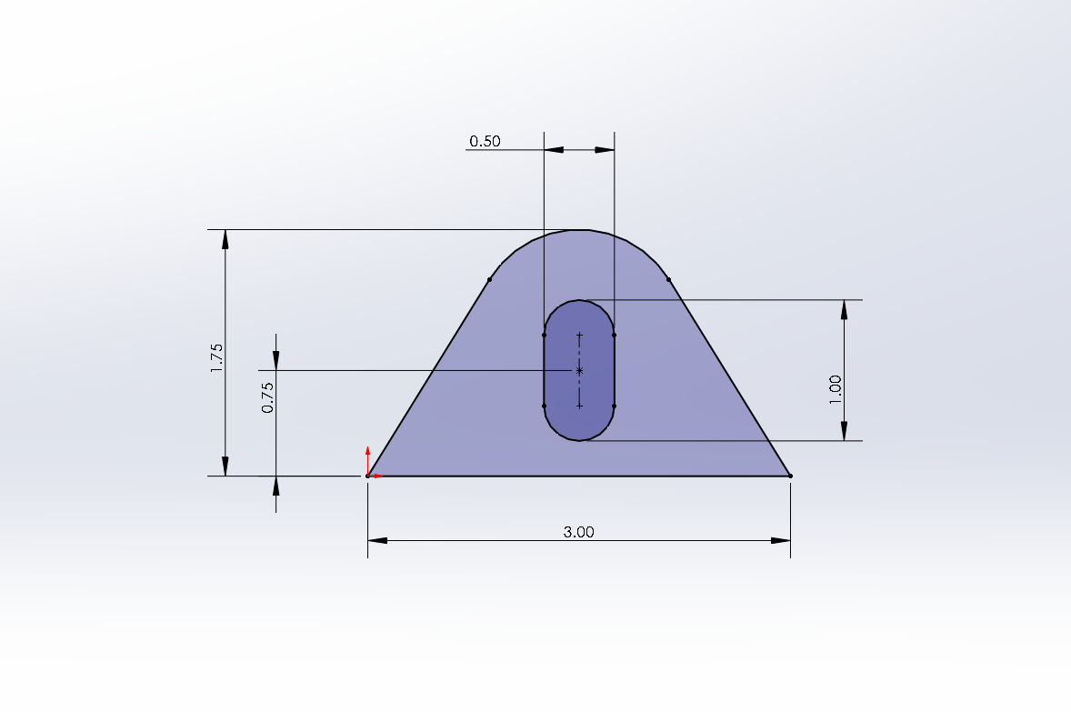 1-3/4"x3" Flat Bottom Tab