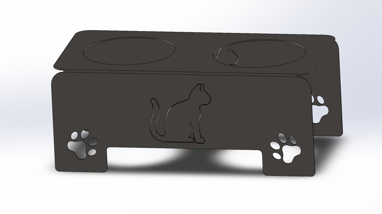 Pet Bowl Stand – Raised Dog or Cat Feeder – Modern Pet Bowl Holder – Handmade Pet Feeding Station – Custom Dog Bowl Stand