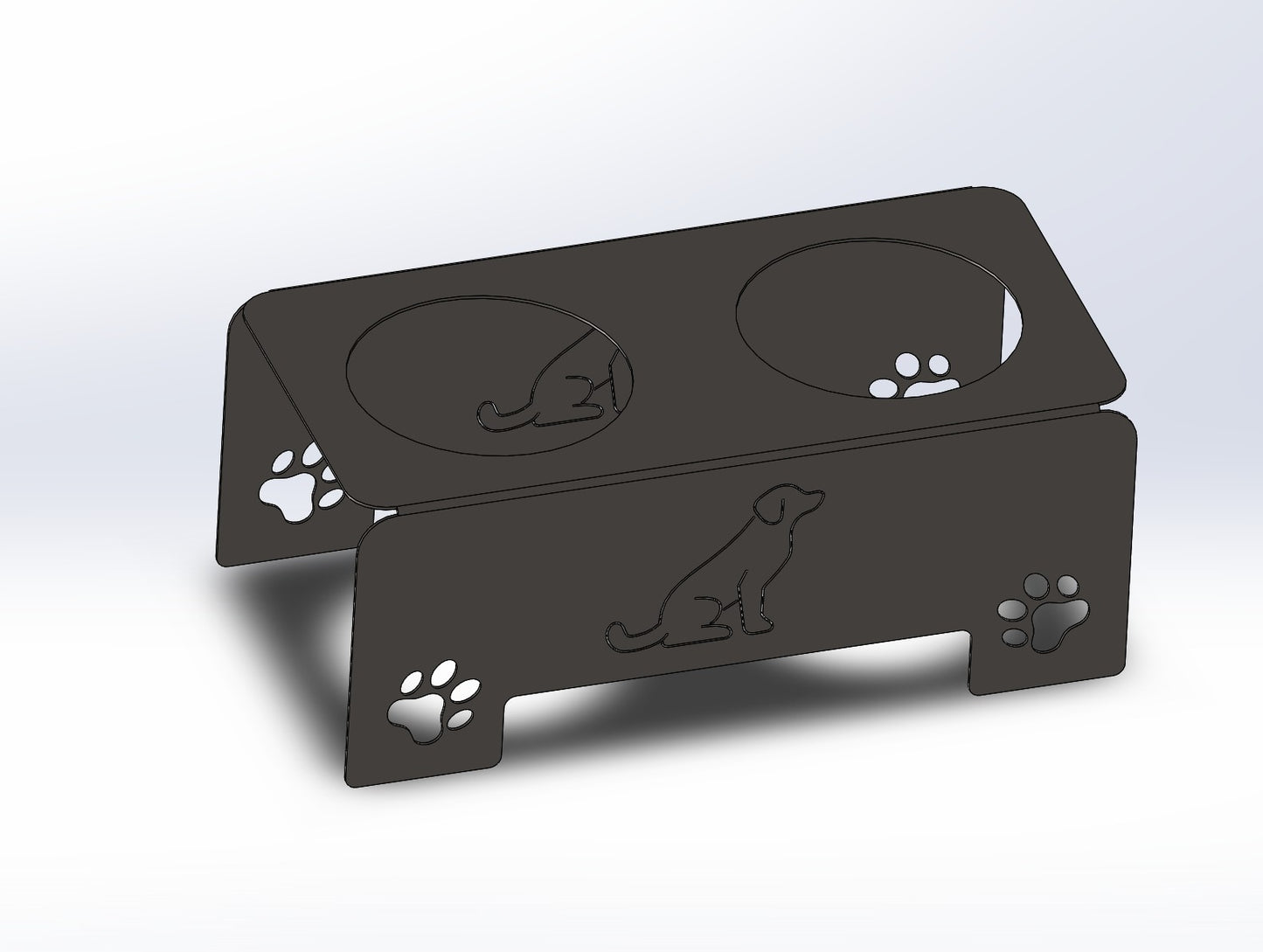Pet Bowl Stand – Raised Dog or Cat Feeder – Modern Pet Bowl Holder – Handmade Pet Feeding Station – Custom Dog Bowl Stand