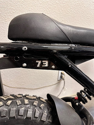 Super 73 RX rear #73 backplate