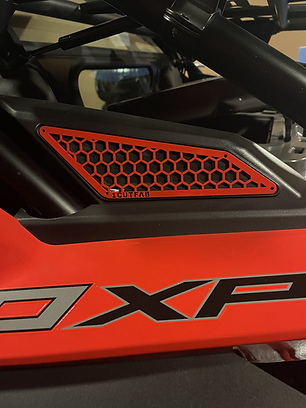 Red coloured Air Intake Cover Outside (Driver side only)