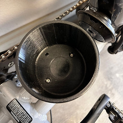 Super 73 Cup holder with Apple AirTag Hideout
