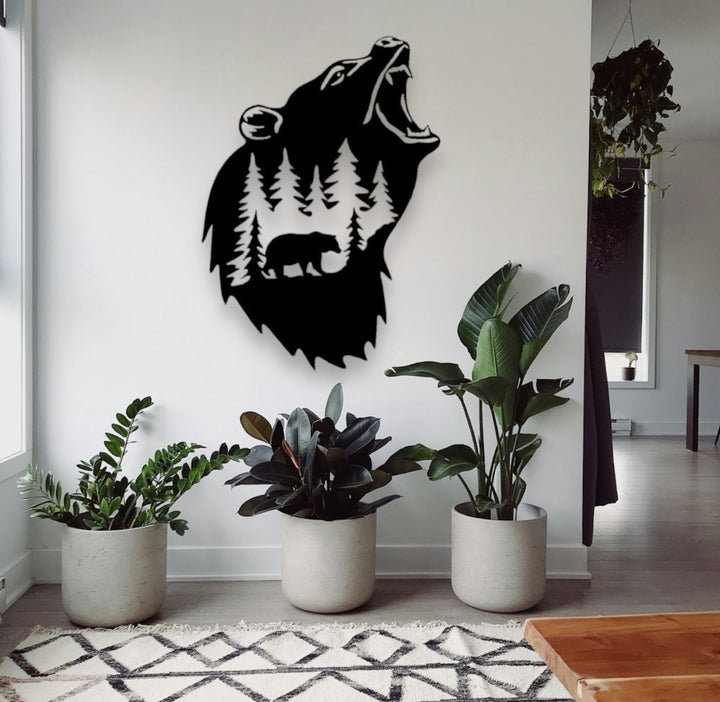 Bear Head Silhouette Sign