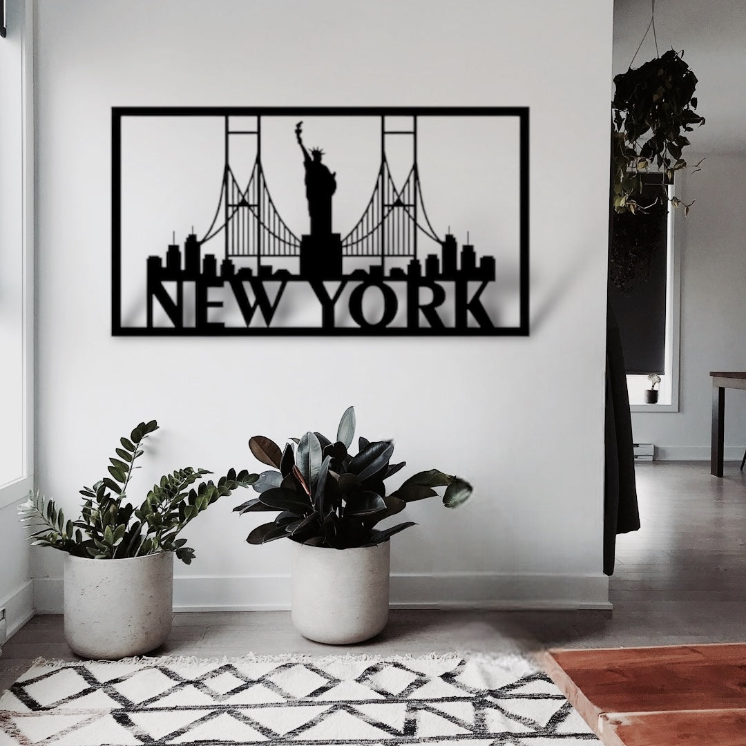 Statue Of Liberty Metal Sign