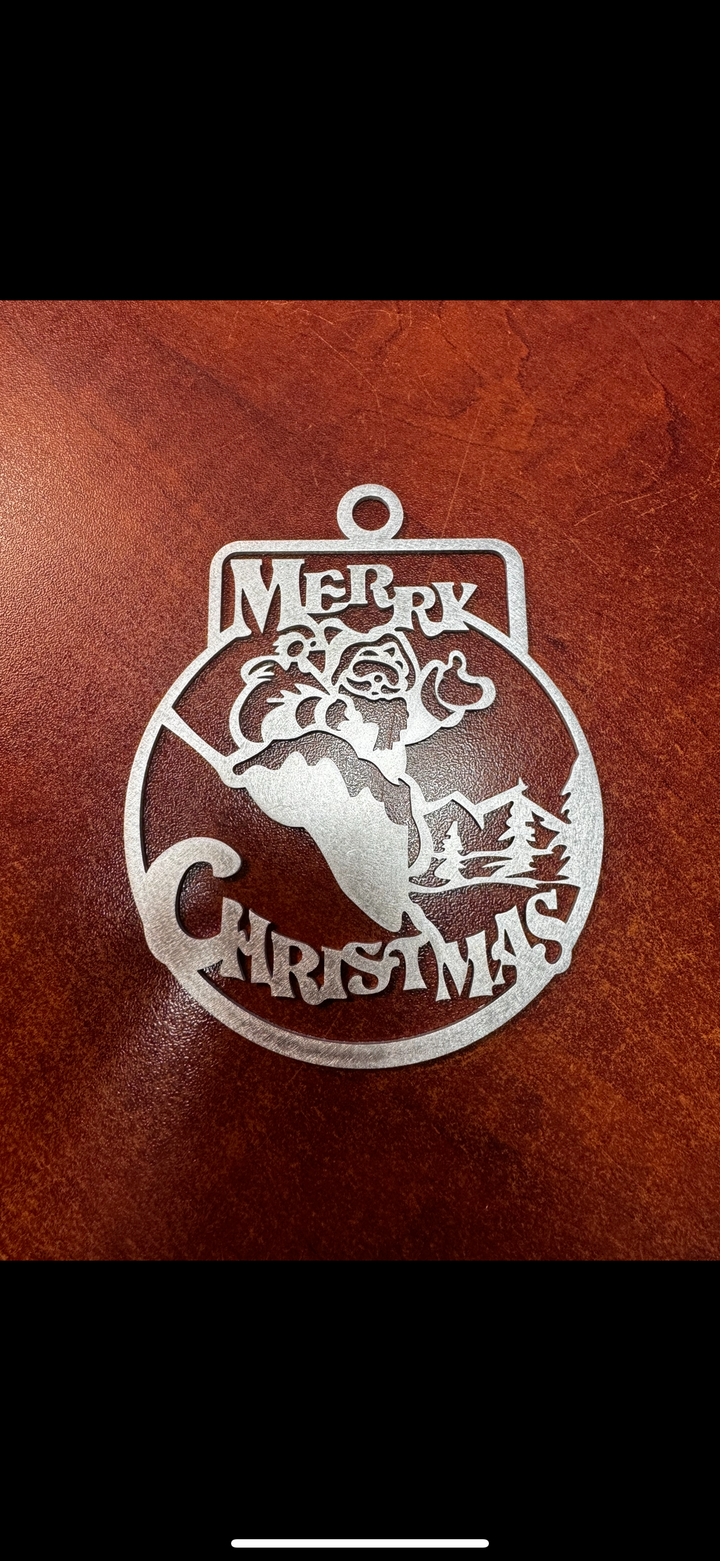 Santa Metal Ornament