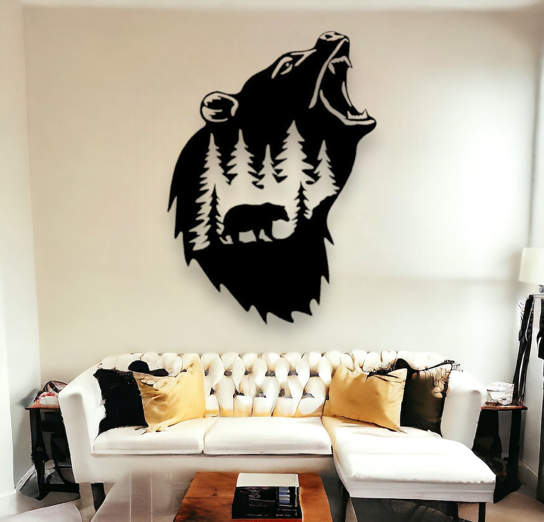 Bear Head Silhouette Sign