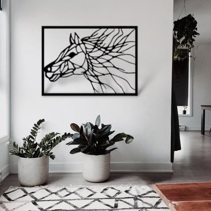 Horse Head Metal Sign