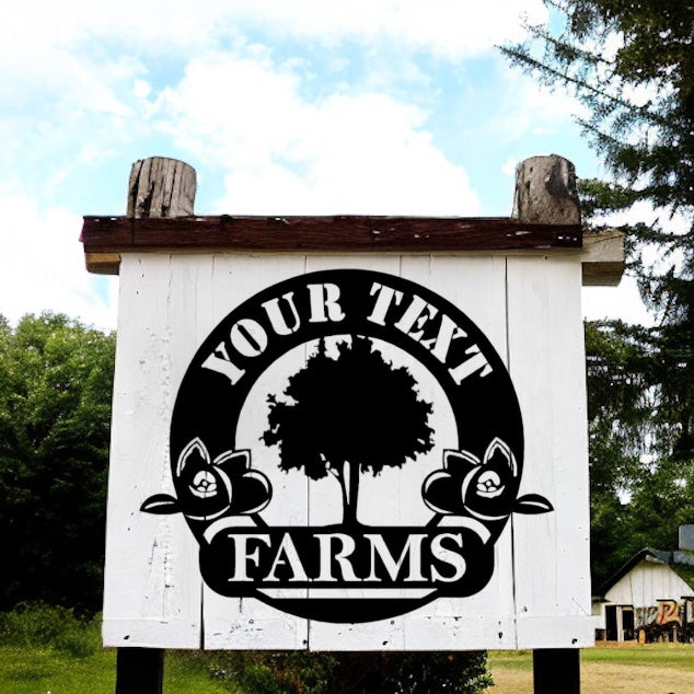 Custom Farm Name Metal Sign