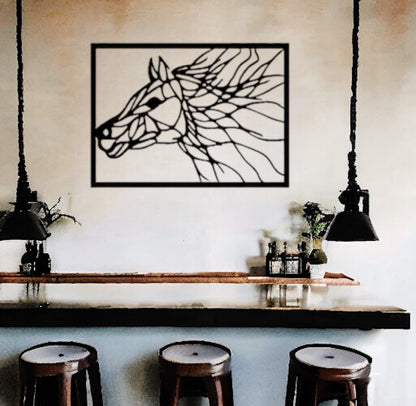 Horse Head Metal Sign