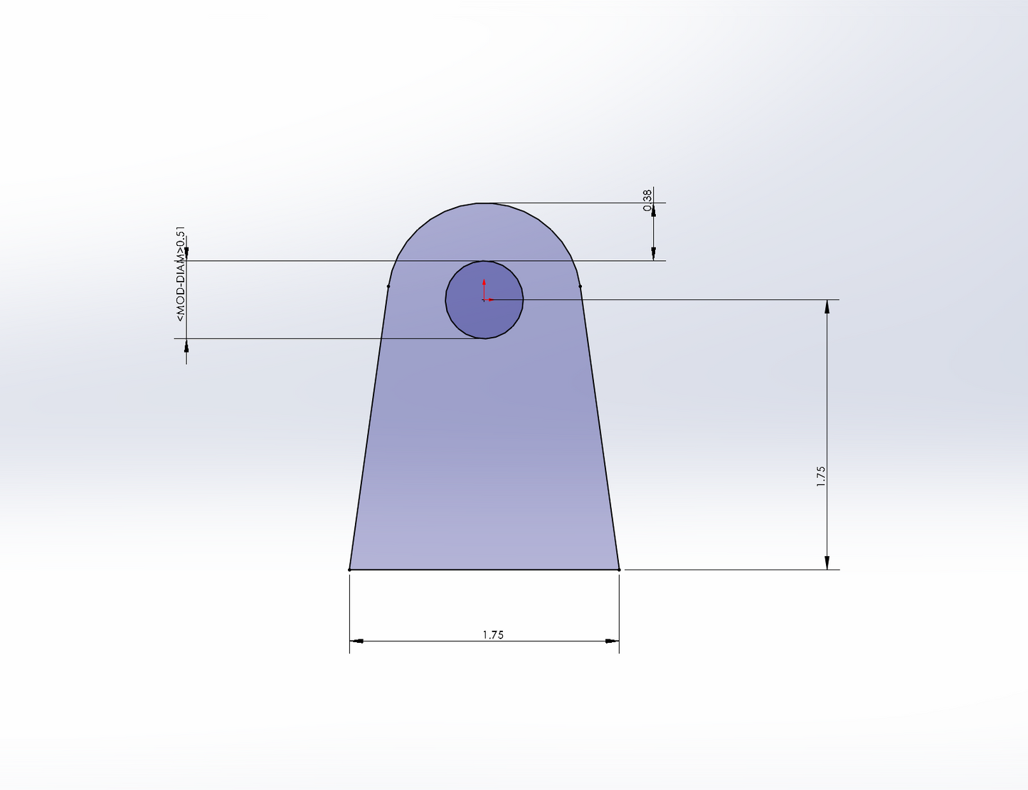 1-3/4"x1-3/4" Flat Bottom Shock Tab