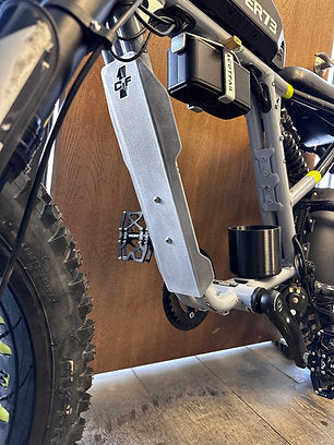 Silver Aluminum Skid Plate with side bends
