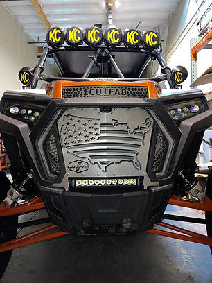 1 Cutfab RZR Turbo Grills with or without lightbar mount